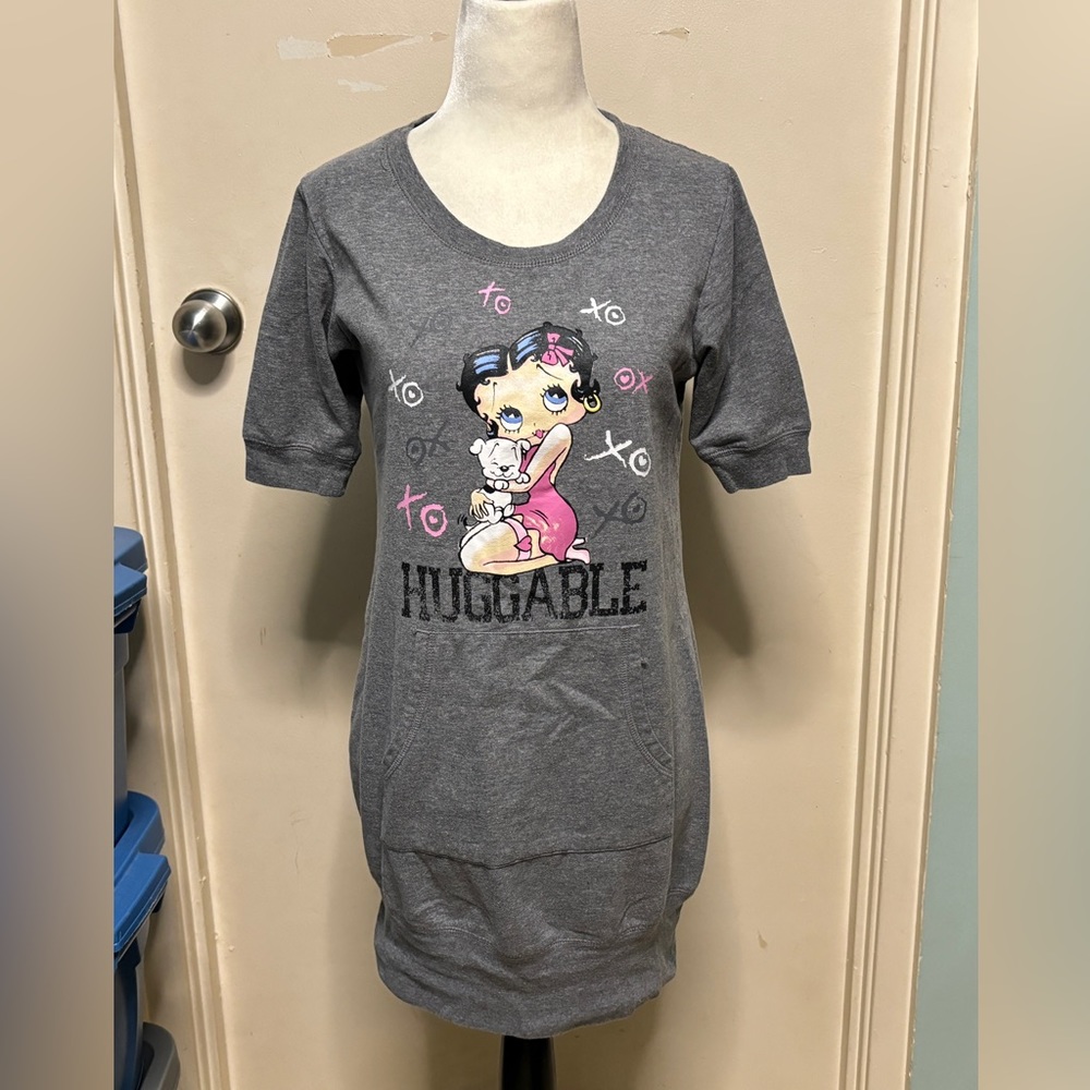 VINTAGE BETTY BOOP SWEATSHIRT DRESS - Picture 2 of 16